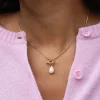 Femme Luzaka Colliers<Collier Valéria acier doré or et nacre