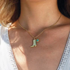 Femme Luzaka Colliers<Collier Western acier doré or