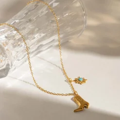Femme Luzaka Colliers<Collier Western acier doré or