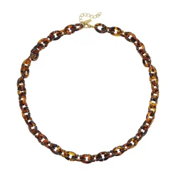 Femme Luzaka Colliers<Collier Yako maillons écailles de tortue