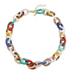 Femme Luzaka Colliers<Collier Yako maillons multicolores