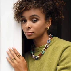 Femme Luzaka Colliers<Collier Yako maillons multicolores
