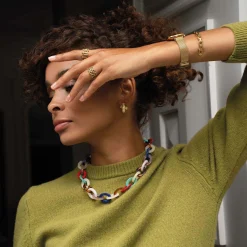 Femme Luzaka Colliers<Collier Yako maillons multicolores