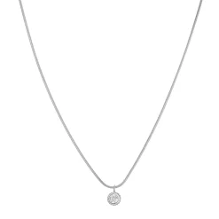 Femme Luzaka Colliers<Collier zircon blanc acier