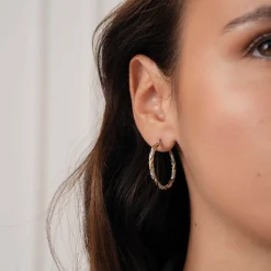 Femme Luzaka Boucles<Créoles Andréa acier argenté et doré or