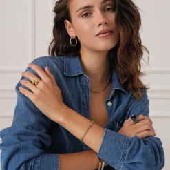 Femme Luzaka Boucles<Créoles Andréa acier argenté et doré or