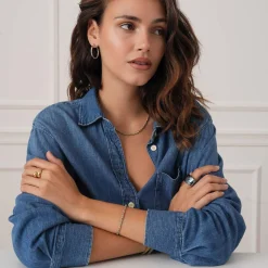 Femme Luzaka Boucles<Créoles Andréa acier argenté et doré or