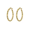 Femme Luzaka Boucles<Créoles Andréa acier doré or