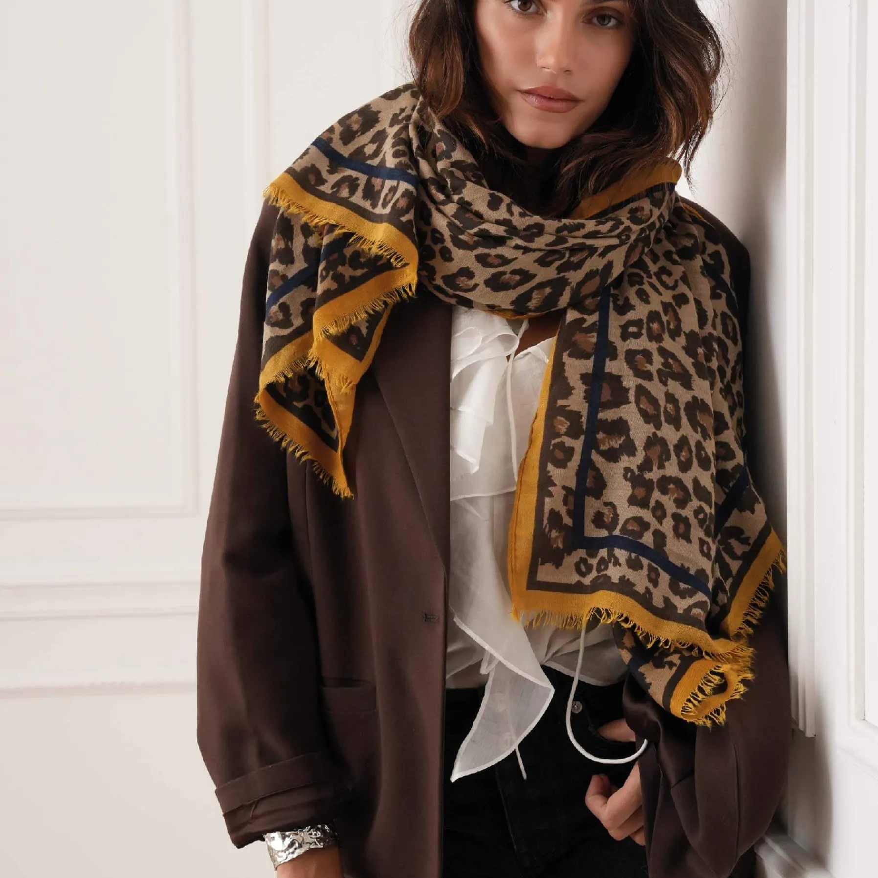 Luzaka Écharpes & Foulards<Echarpe Léo taupe