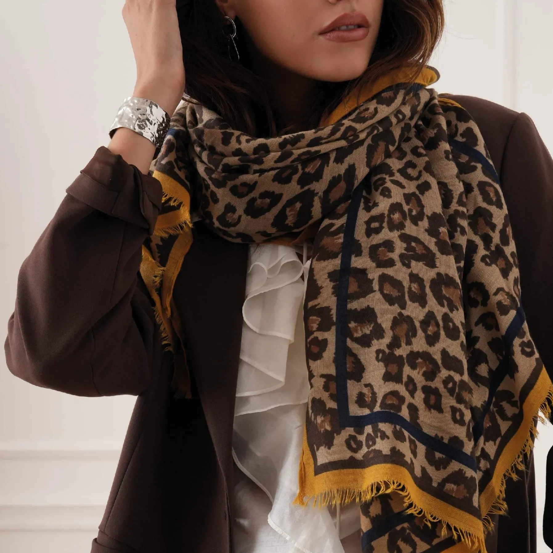 Luzaka Écharpes & Foulards<Echarpe Léo taupe