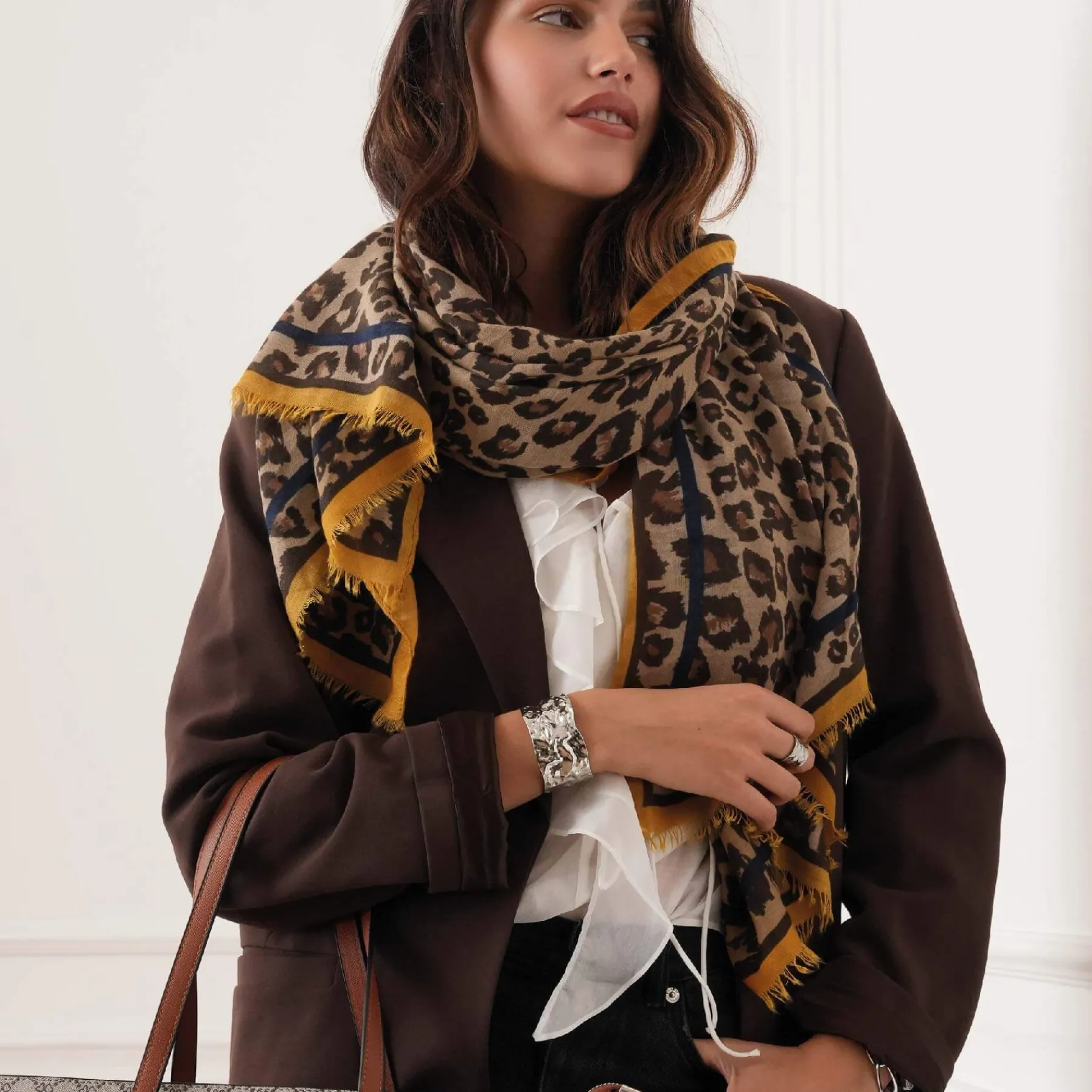 Luzaka Écharpes & Foulards<Echarpe Léo taupe