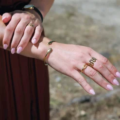 Femme Luzaka Bracelets<Jonc Calilou acier doré or