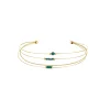 Femme Luzaka Bracelets<Jonc Isa Pierres Malachite acier doré or