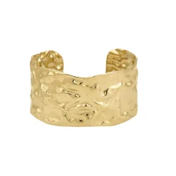 Femme Luzaka Bracelets<Jonc Jupiter martelé acier doré or