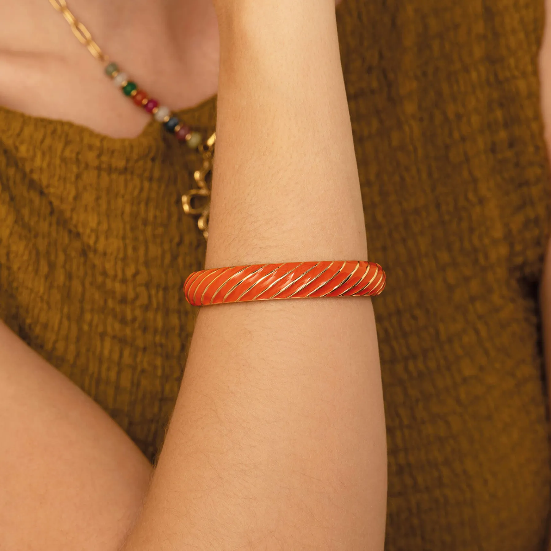 Femme Luzaka Bracelets<Jonc Lina orange