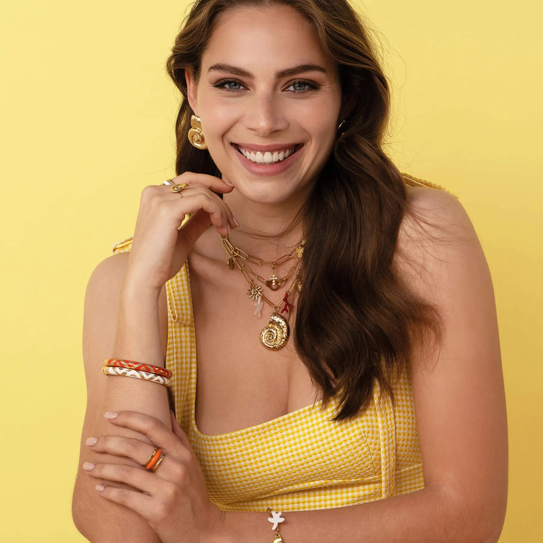 Femme Luzaka Bracelets<Jonc Line orange