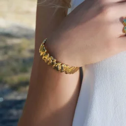 Femme Luzaka Bracelets<Jonc Mathilde acier doré or