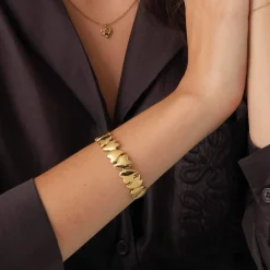 Femme Luzaka Bracelets<Jonc Mathilde acier doré or