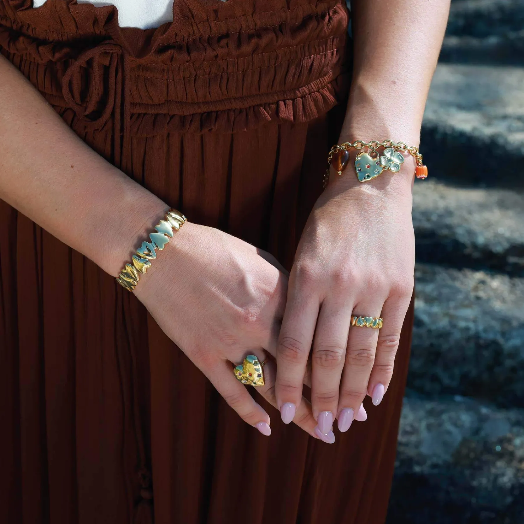 Femme Luzaka Bracelets<Jonc Mathilde acier doré or