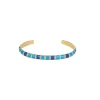 Femme Luzaka Bracelets<Jonc Mona bleu acier doré or