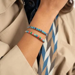 Femme Luzaka Bracelets<Jonc Mona multicolore acier doré or