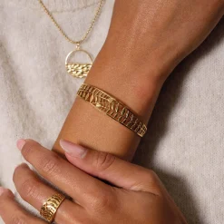 Femme Luzaka Bracelets<Jonc Rameau acier doré or