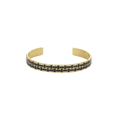 Femme Luzaka Bracelets<Jonc Rio noir acier doré or