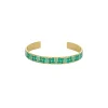 Femme Luzaka Bracelets<Jonc Rio vert acier doré or