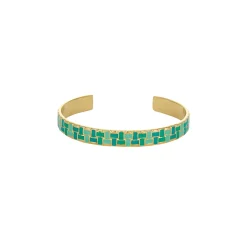 Femme Luzaka Bracelets<Jonc Rio vert acier doré or