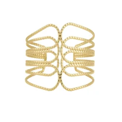 Femme Luzaka Bracelets<Manchette Curby acier doré or