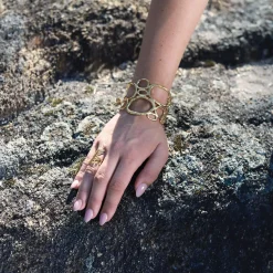Femme Luzaka Bracelets<Manchette Paule acier doré or