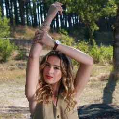 Femme Luzaka Bracelets<Manchette Paule acier doré or