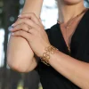 Femme Luzaka Bracelets<Manchette Séraphine acier doré or
