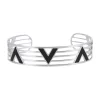 Femme Luzaka Bracelets<Manchette V noir acier