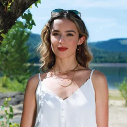 Femme Luzaka Colliers<Multi rangs Adriana acier doré or