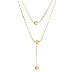 Femme Luzaka Colliers<Multi rangs Comete acier doré