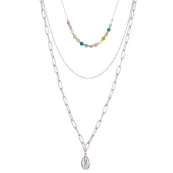 Femme Luzaka Colliers<Multi rangs Coquillage acier