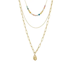 Femme Luzaka Colliers<Multi rangs Coquillage doré