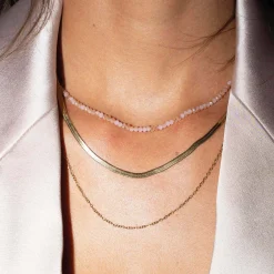 Femme Luzaka Colliers<Multi rangs Karina acier doré or et cristal
