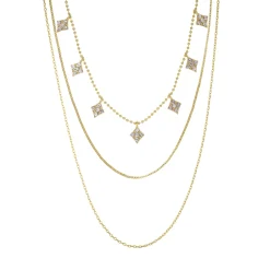 Femme Luzaka Colliers<Multi rangs Losanges doré