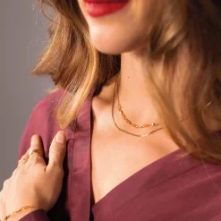 Femme Luzaka Colliers<Multi rangs Manon acier doré or cristal