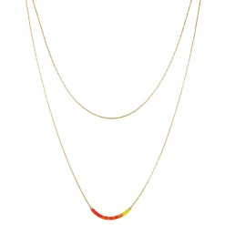 Femme Luzaka Colliers<Multi rangs Orange doré or