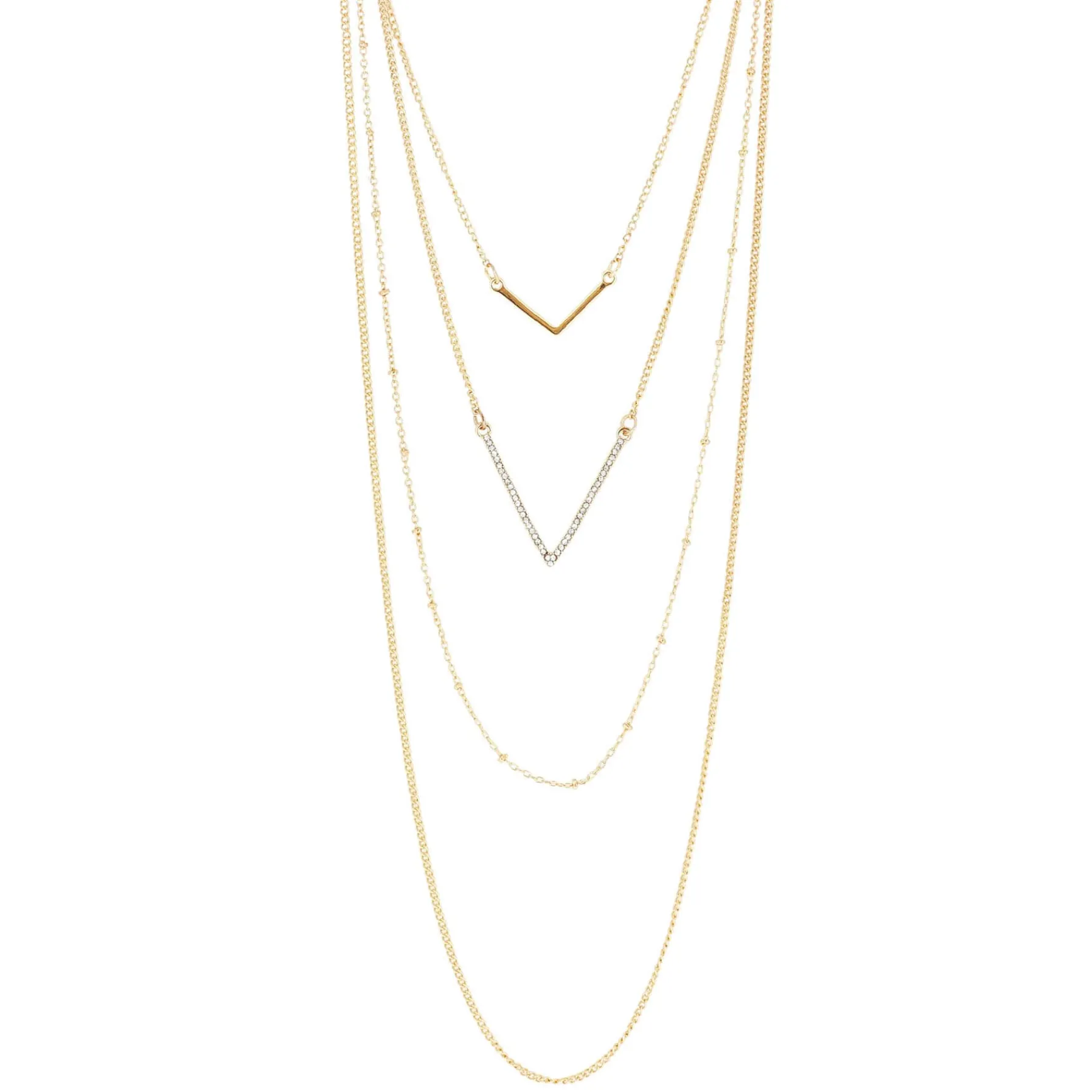 Femme Luzaka Colliers<Multirangs 4 chaînes V doré
