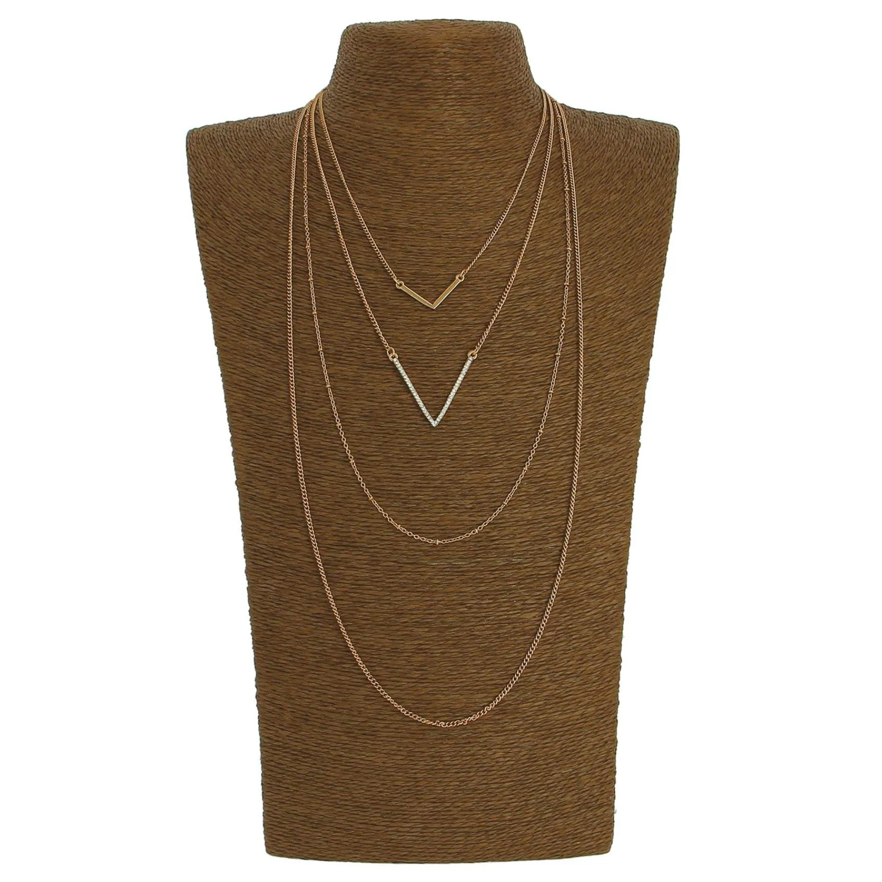 Femme Luzaka Colliers<Multirangs 4 chaînes V doré
