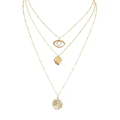 Femme Luzaka Colliers<Multirangs Arbre de vie acier doré or