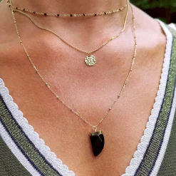 Femme Luzaka Colliers<Multirangs Corne acier doré