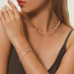 Femme Luzaka Colliers<Multirangs Duo acier & perles