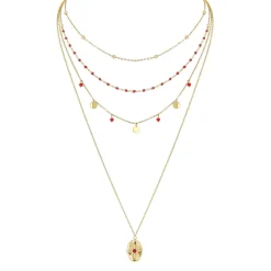 Femme Luzaka Colliers<Multirangs Hestia acier doré