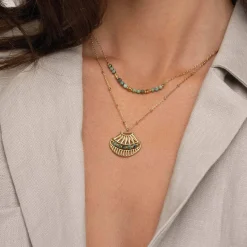 Femme Luzaka Colliers<Multirangs Inka acier doré or