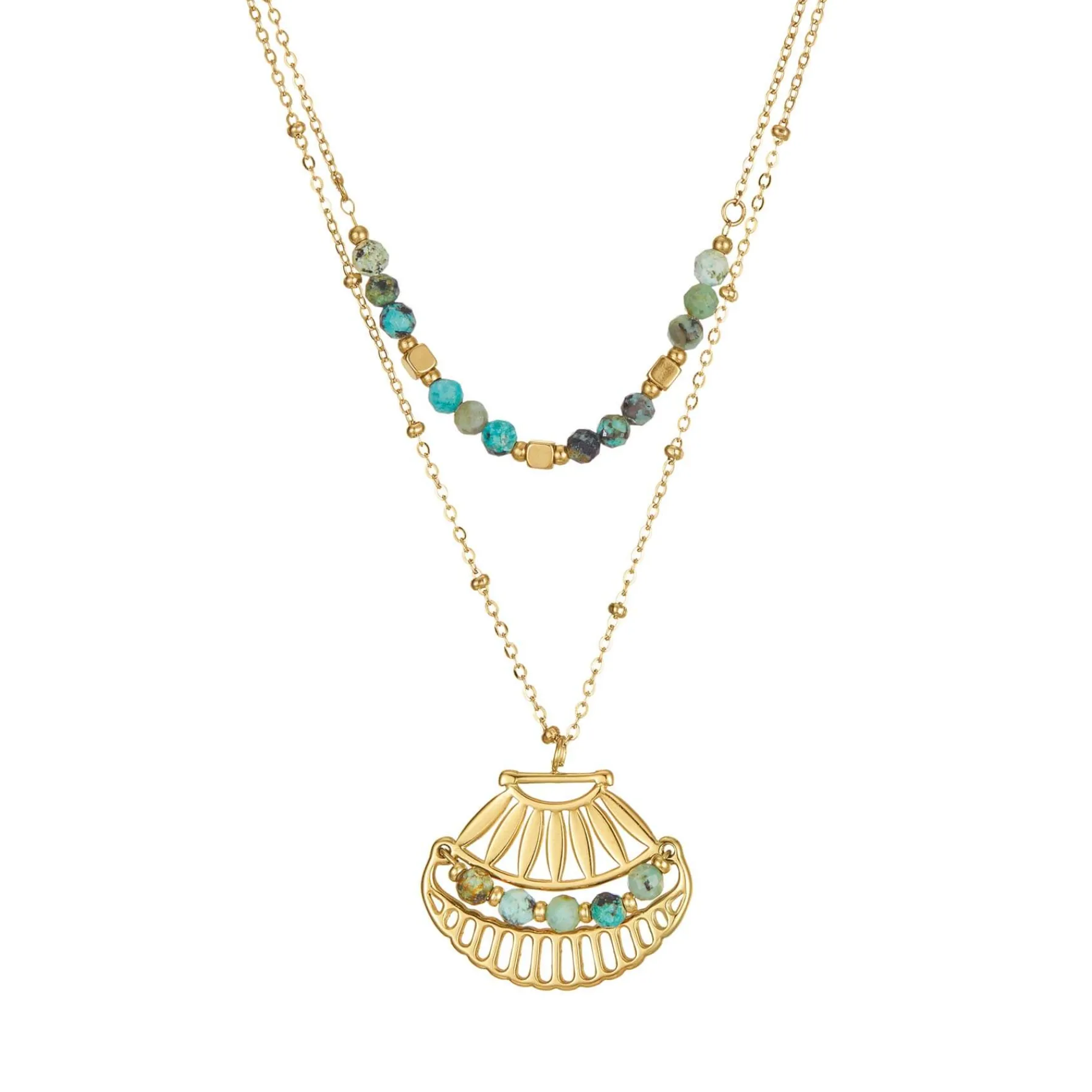 Femme Luzaka Colliers<Multirangs Inka acier doré or